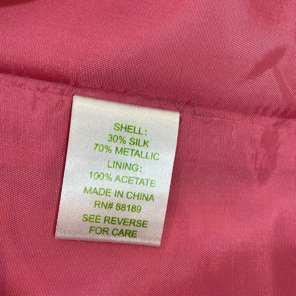 Lilly Pulitzer Kiki Dress Size 8 NWT Pink Floral Metallic Gold - Picture 12 of 13